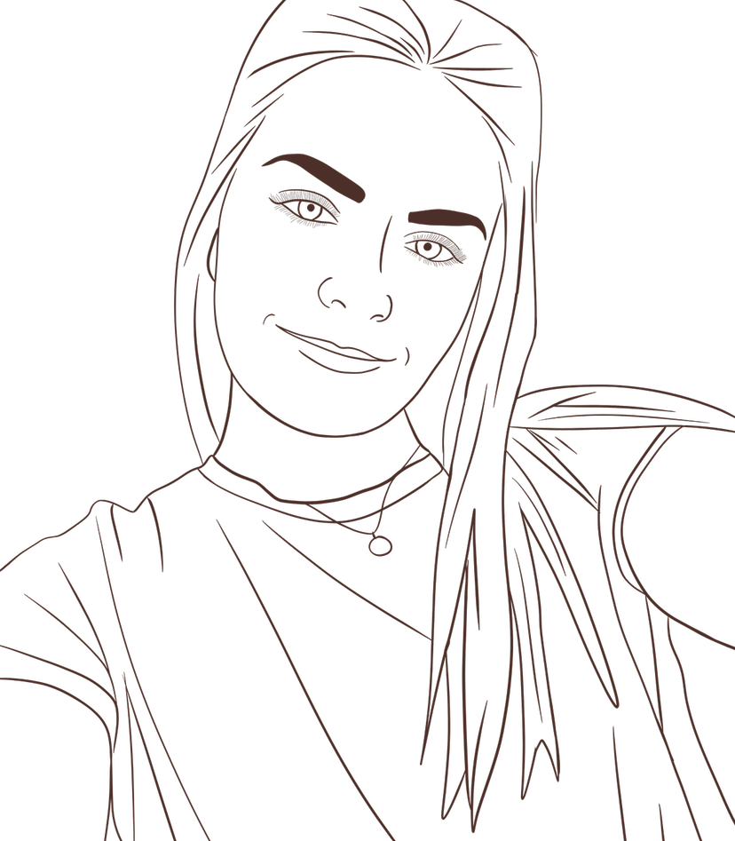 Drawing of Rikke Juliane made by Rikke Juliane